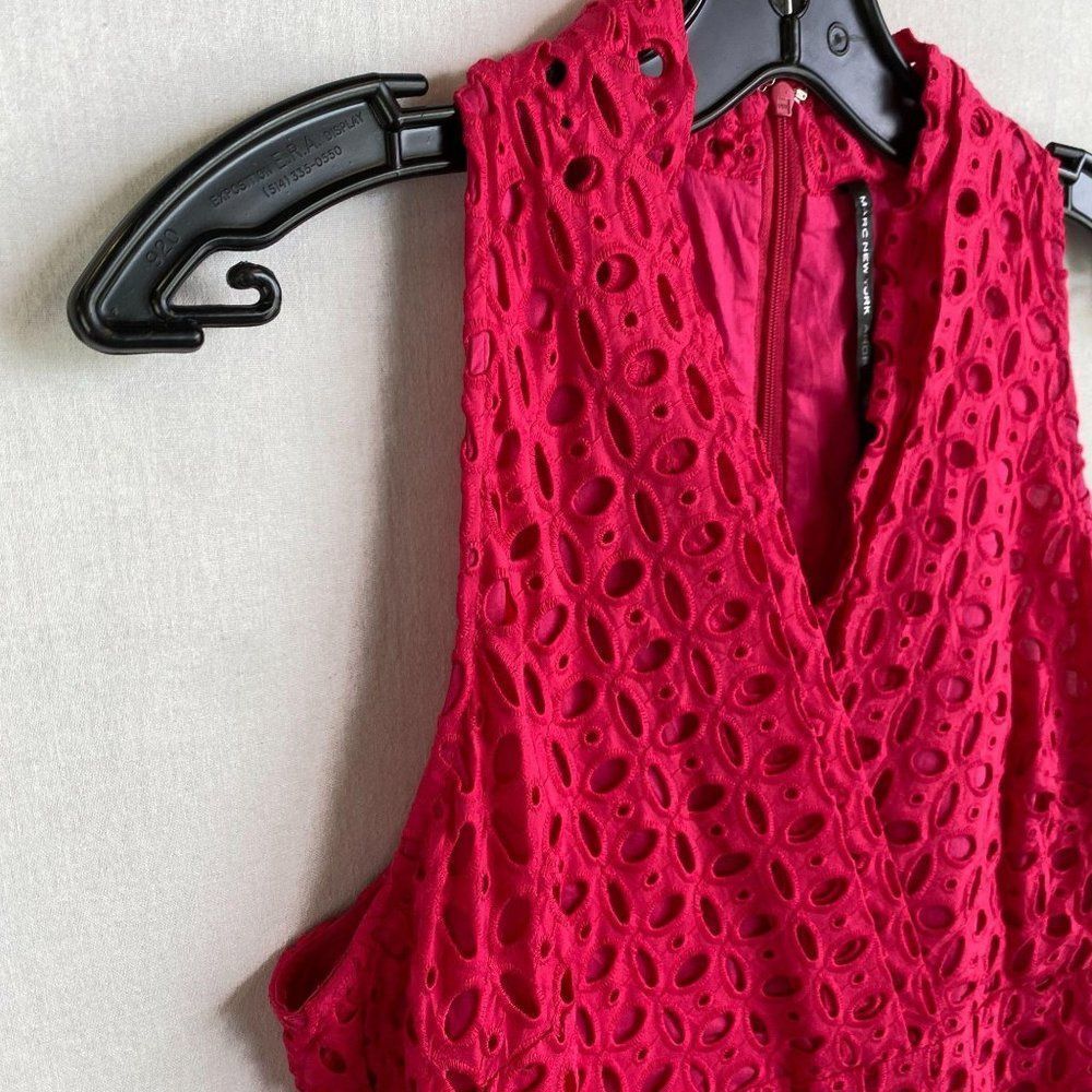 ANDREW MARC Pink Pattern Mesh Dress - Picture 5 of 8